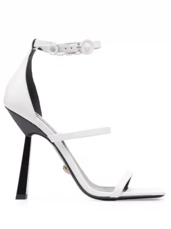 ( Nouvelle Collection ) Versace 1W040 WHITE Sandales à Bout Carré Femme