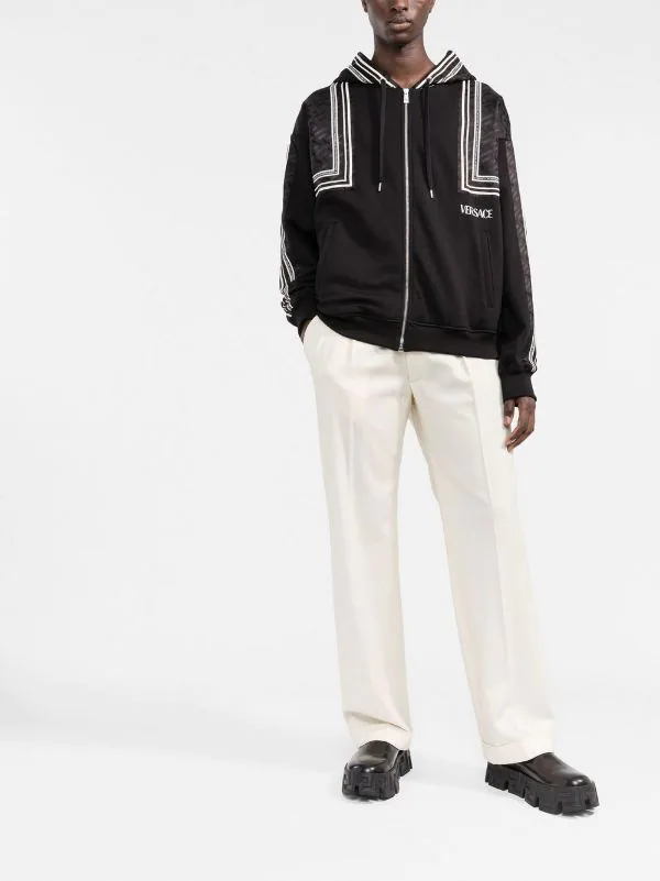 ( Nouvelle Collection ) Versace Veste à Logo Imprimé 5B010 BLACK+PRINT 2 ( Nouvelle Collection ) Versace Veste à Logo Imprimé 5B010 BLACK+PRINT – Image 2