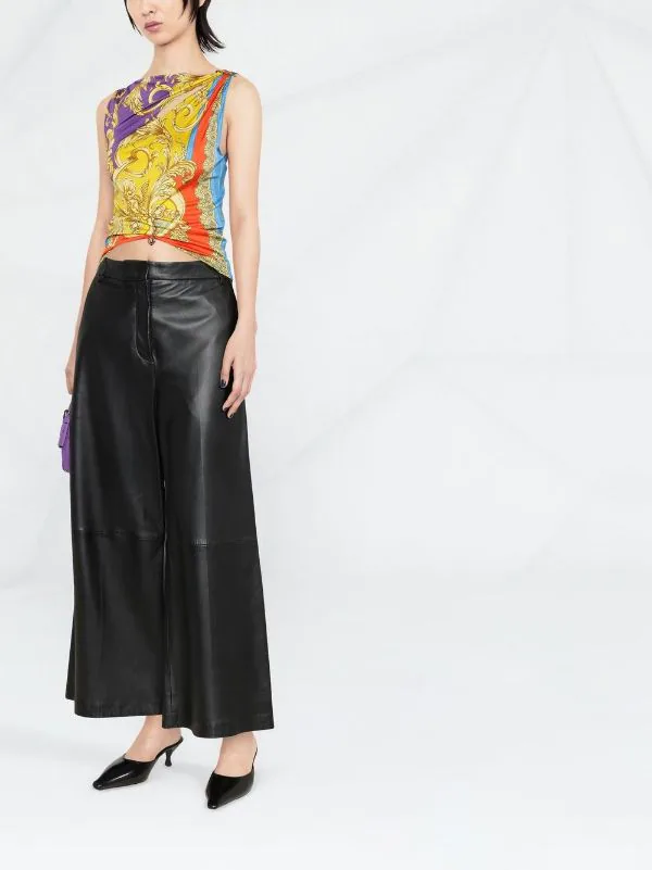 ( Nouvelle Collection ) Versace Haut Sans Manches à Imprimé Barocco Goddess Femme 2 ( Nouvelle Collection ) Versace Haut Sans Manches à Imprimé Barocco Goddess Femme – Image 2