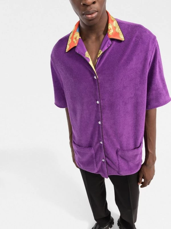 ( Nouvelle Collection ) Versace 5L290 DARK ORCHID+SUN Barocco Goddess Reversible Shirt Homme 3 ( Nouvelle Collection ) Versace 5L290 DARK ORCHID+SUN Barocco Goddess Reversible Shirt Homme – Image 3