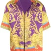 ( Nouvelle Collection ) Versace 5L290 DARK ORCHID+SUN Barocco Goddess Reversible Shirt Homme