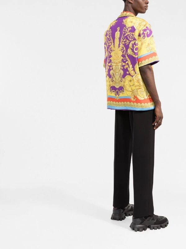( Nouvelle Collection ) Versace 5L290 DARK ORCHID+SUN Barocco Goddess Reversible Shirt Homme 4 ( Nouvelle Collection ) Versace 5L290 DARK ORCHID+SUN Barocco Goddess Reversible Shirt Homme – Image 4
