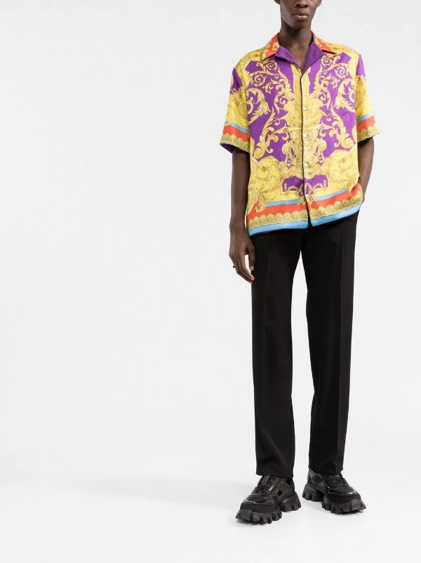 ( Nouvelle Collection ) Versace 5L290 DARK ORCHID+SUN Barocco Goddess Reversible Shirt Homme 2 ( Nouvelle Collection ) Versace 5L290 DARK ORCHID+SUN Barocco Goddess Reversible Shirt Homme – Image 2